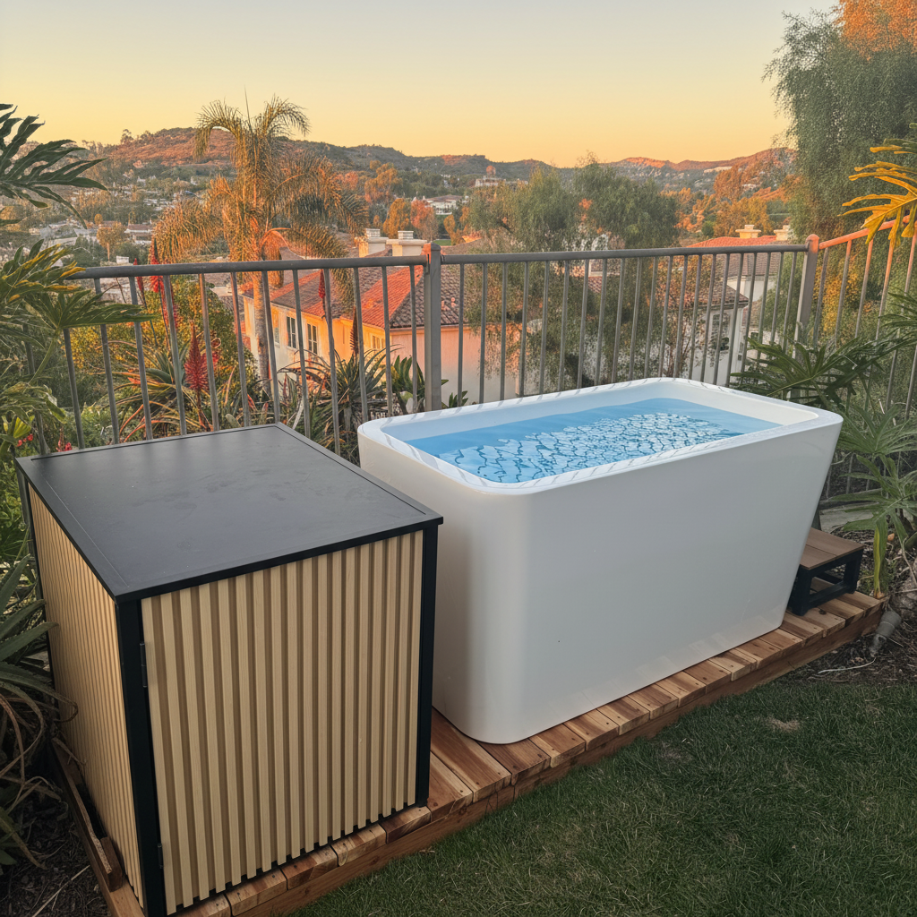 RevX Acrylic X Tub Cold Plunge + LUX High Performance Chiller and Filtration System