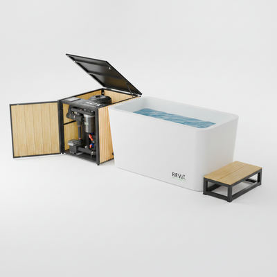RevX Acrylic X Tub Cold Plunge + LUX High Performance Chiller and Filtration System