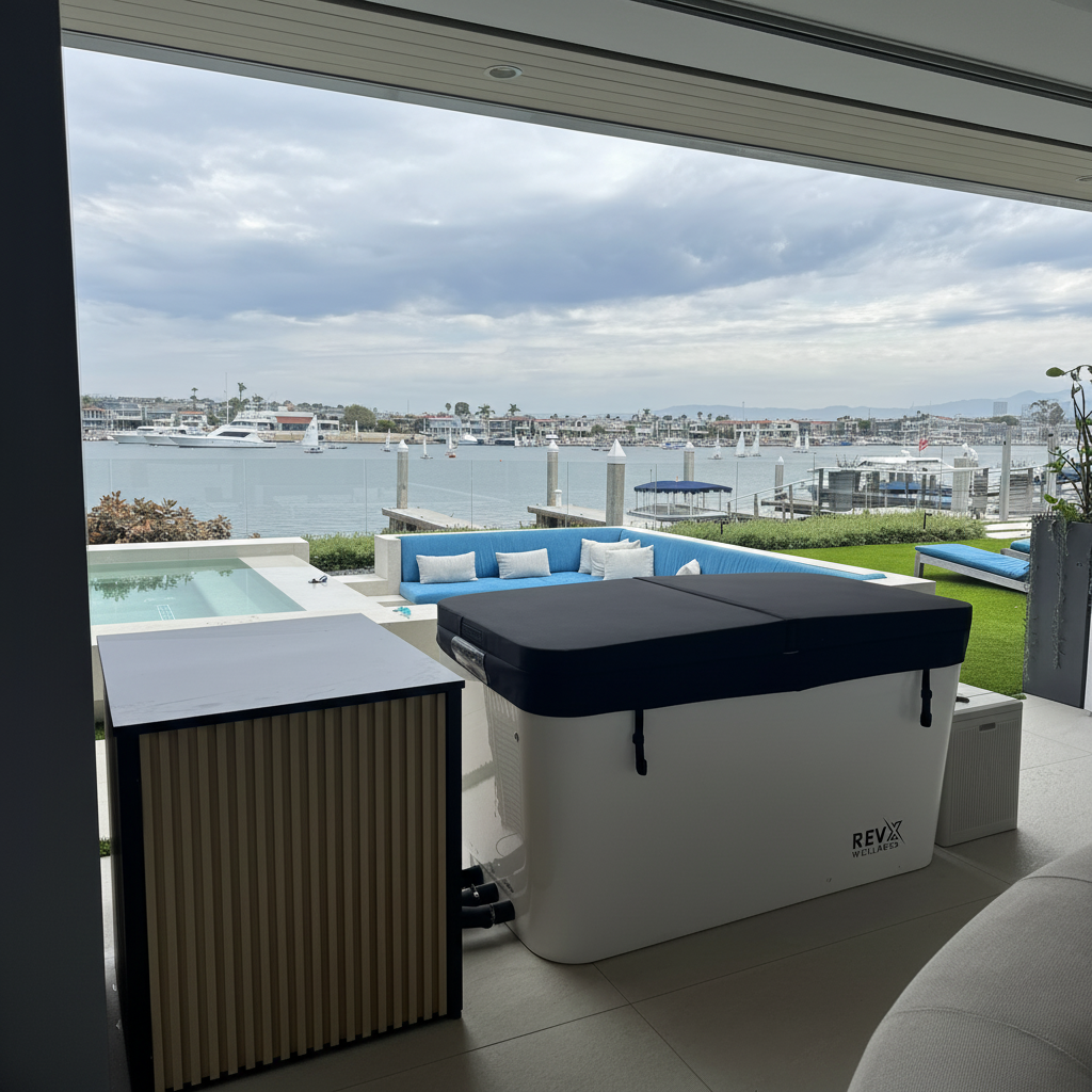 RevX Acrylic X Tub Cold Plunge + LUX High Performance Chiller and Filtration System